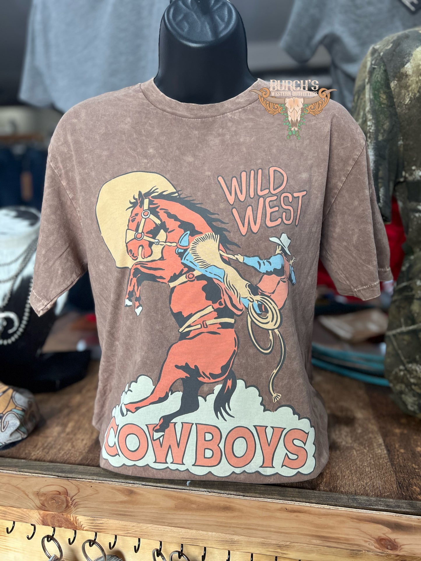 Bronc Dust Mocha Mineral Wash Tee