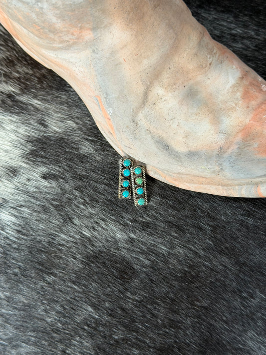 Turquoise Rectangle Studs
