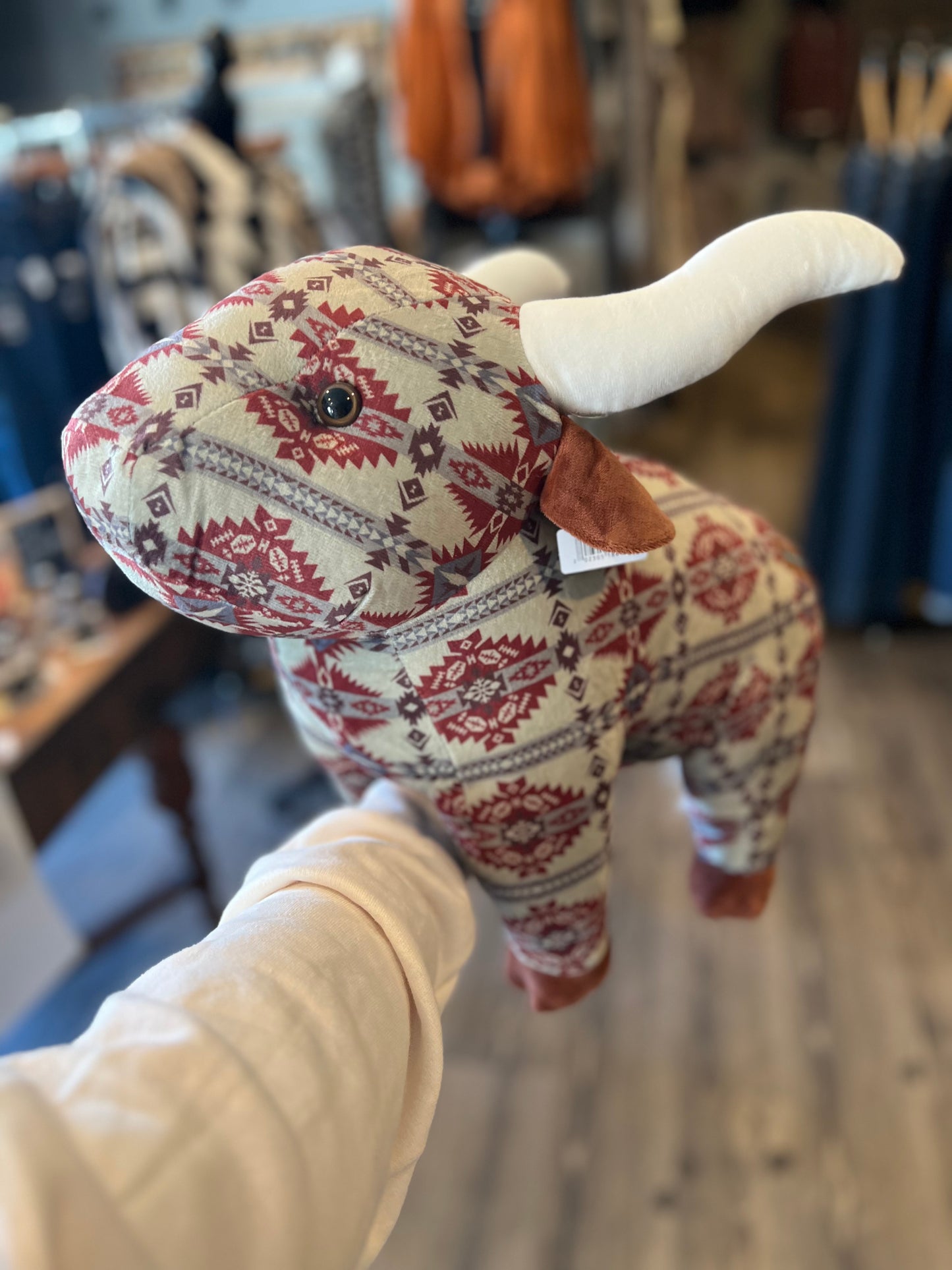 Jumbo Red Aztec Longhorn Plush