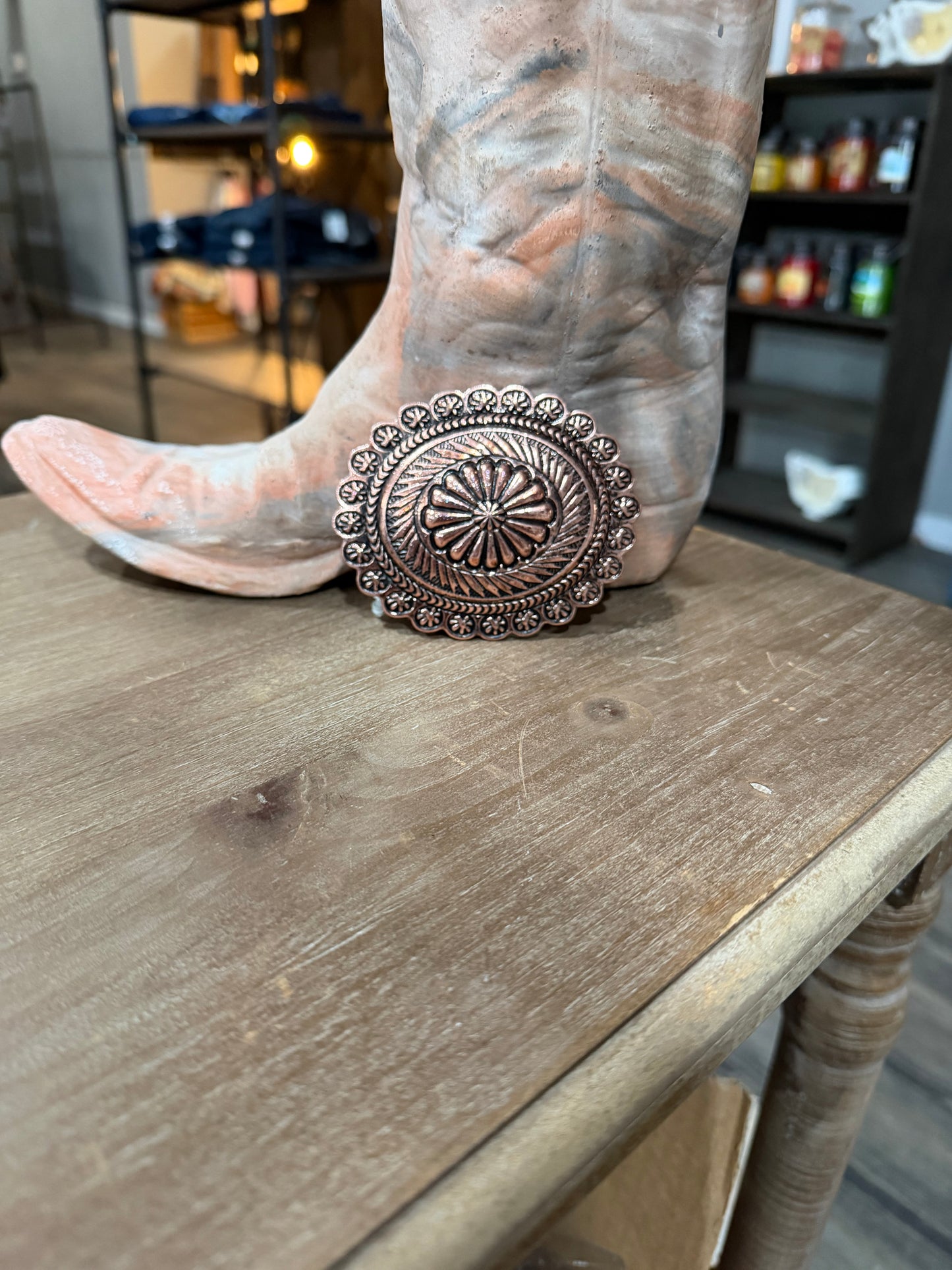 Western Concho Belt Buckle