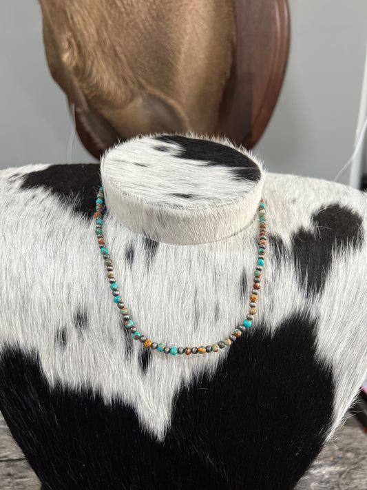 Gemstone 15” 4MM Faux Necklace