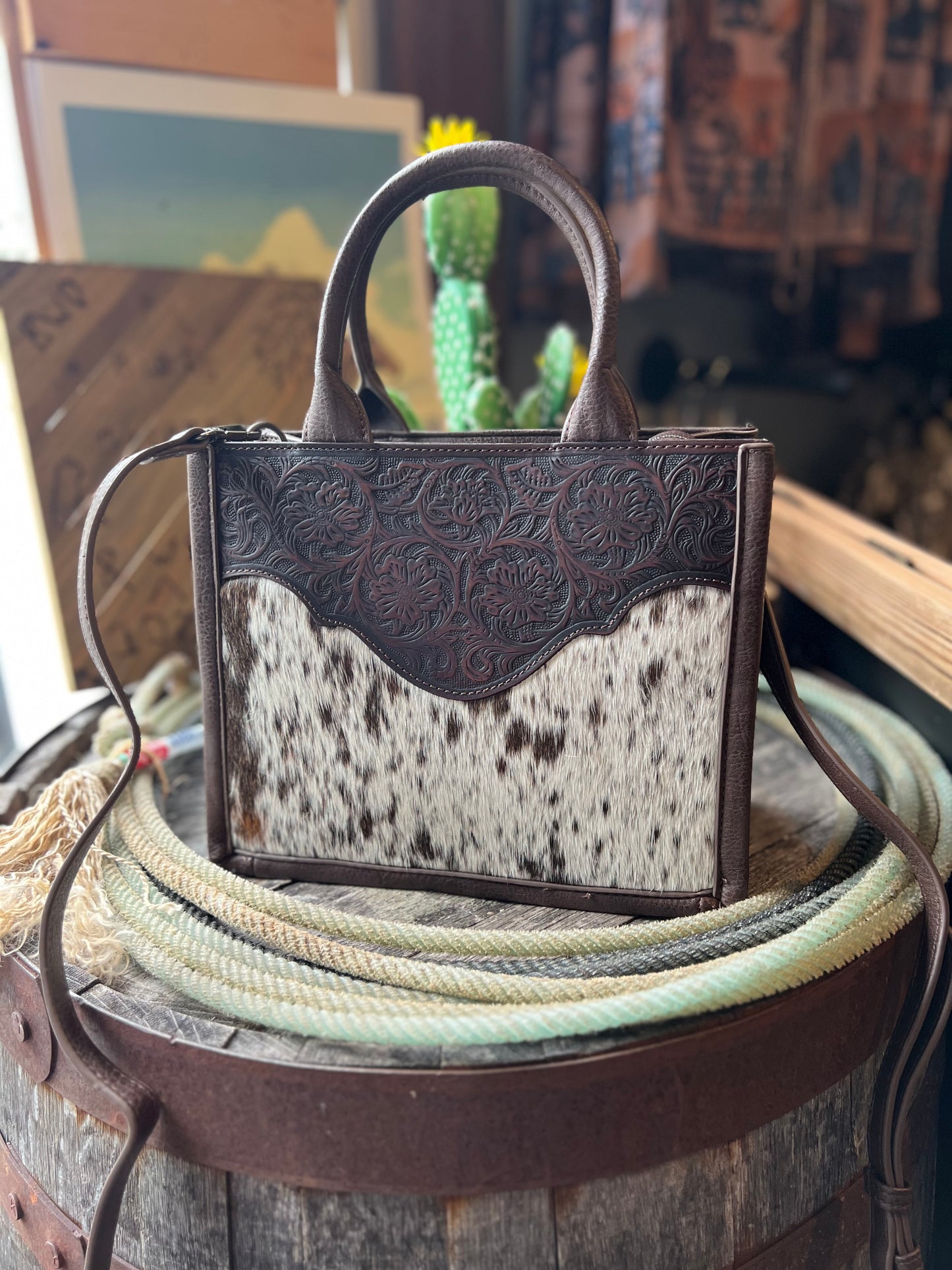 Montana West Cowhide Conceal Carry Tote