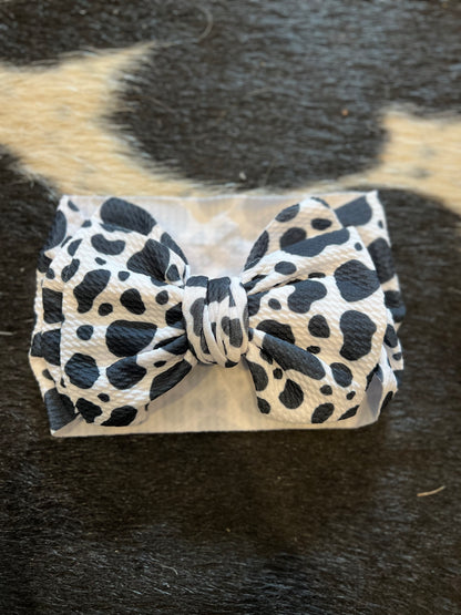 Cow Print Infant Headwrap