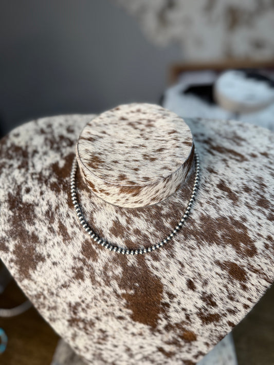 4MM 16" Sterling Silver Pearl Necklace