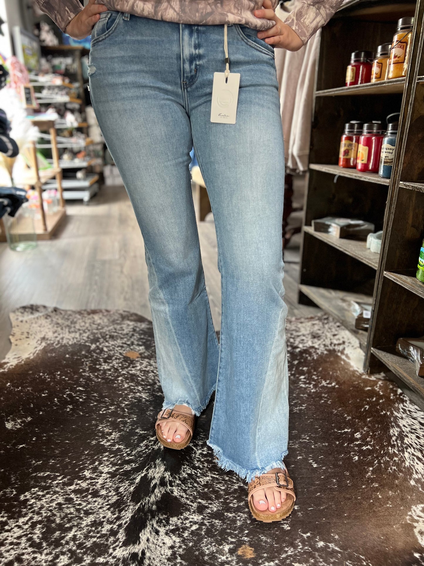 The Laramie’s Kancan Two Tone Flare Jeans
