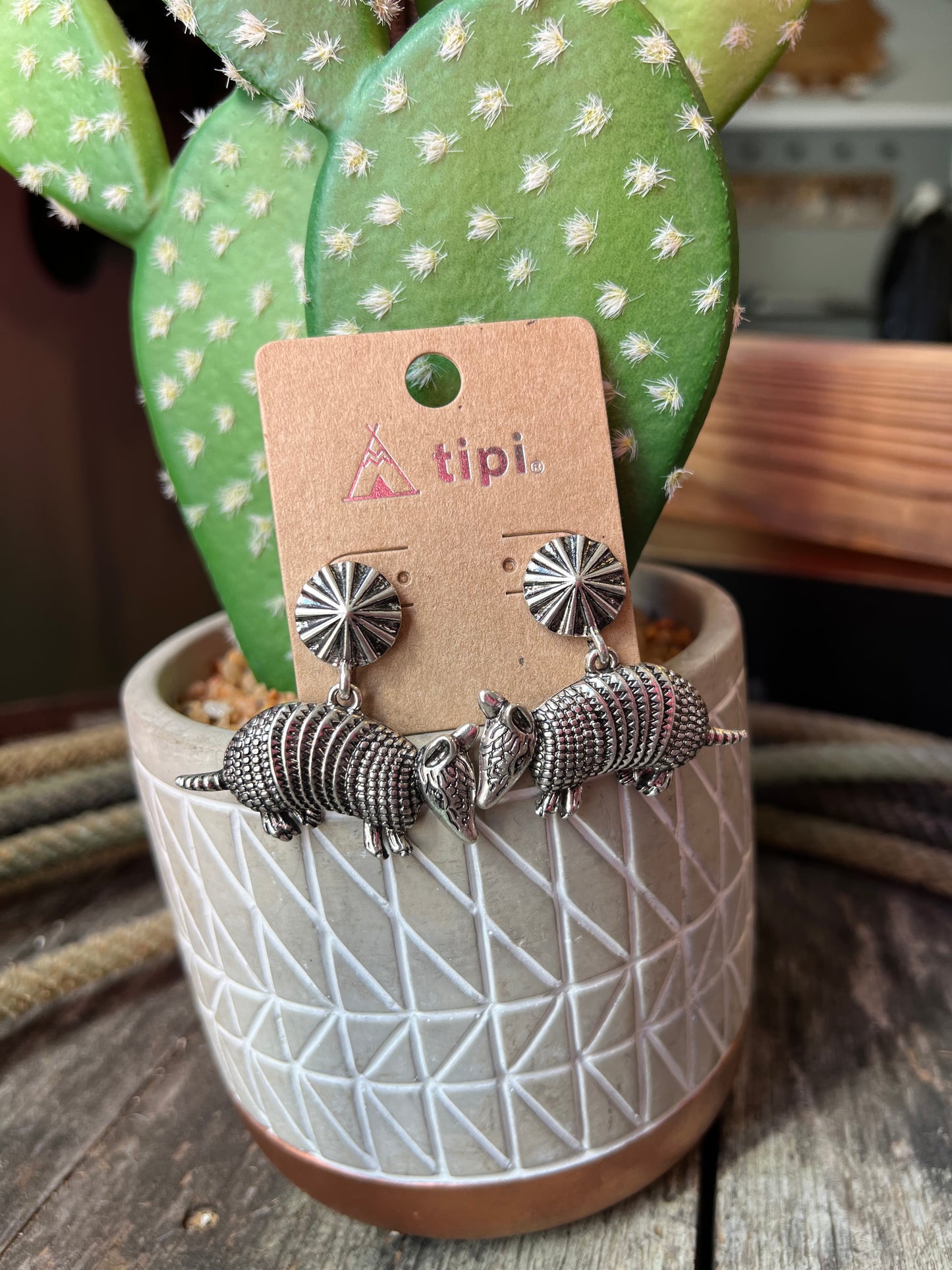 Armadillo Faux Earrings