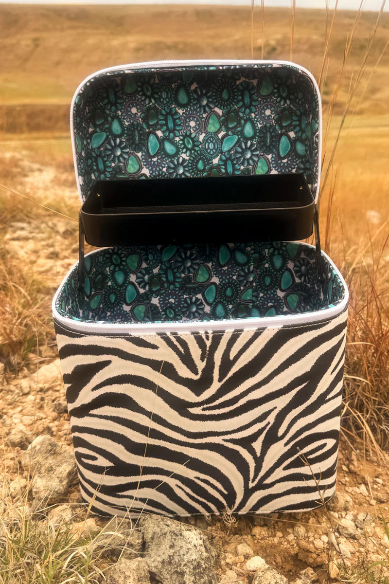 Zebra Western Makeup Box