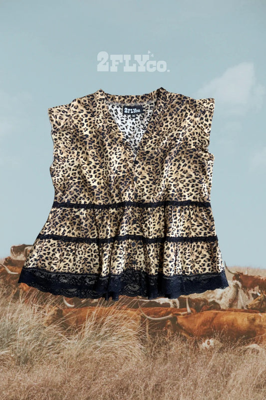 Llano Lace Leopard Tank