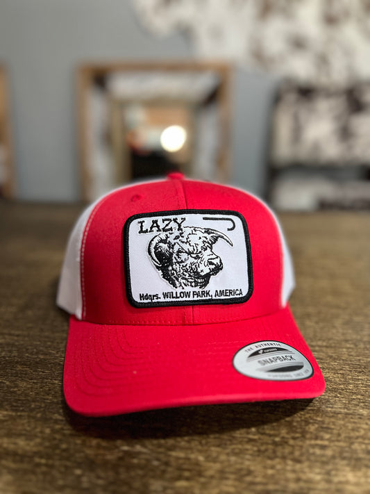 Lazy J Ranch Red Snapback