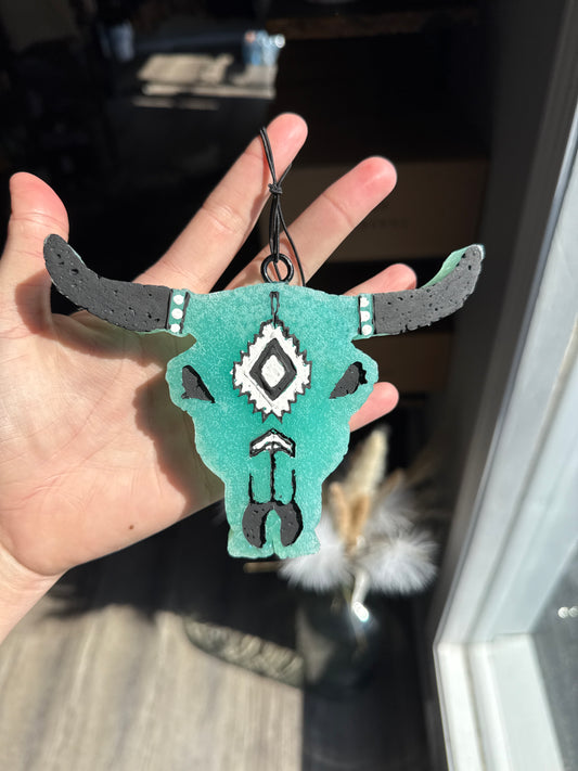 Turquoise Steer Cowgirl Candy Freshie ￼