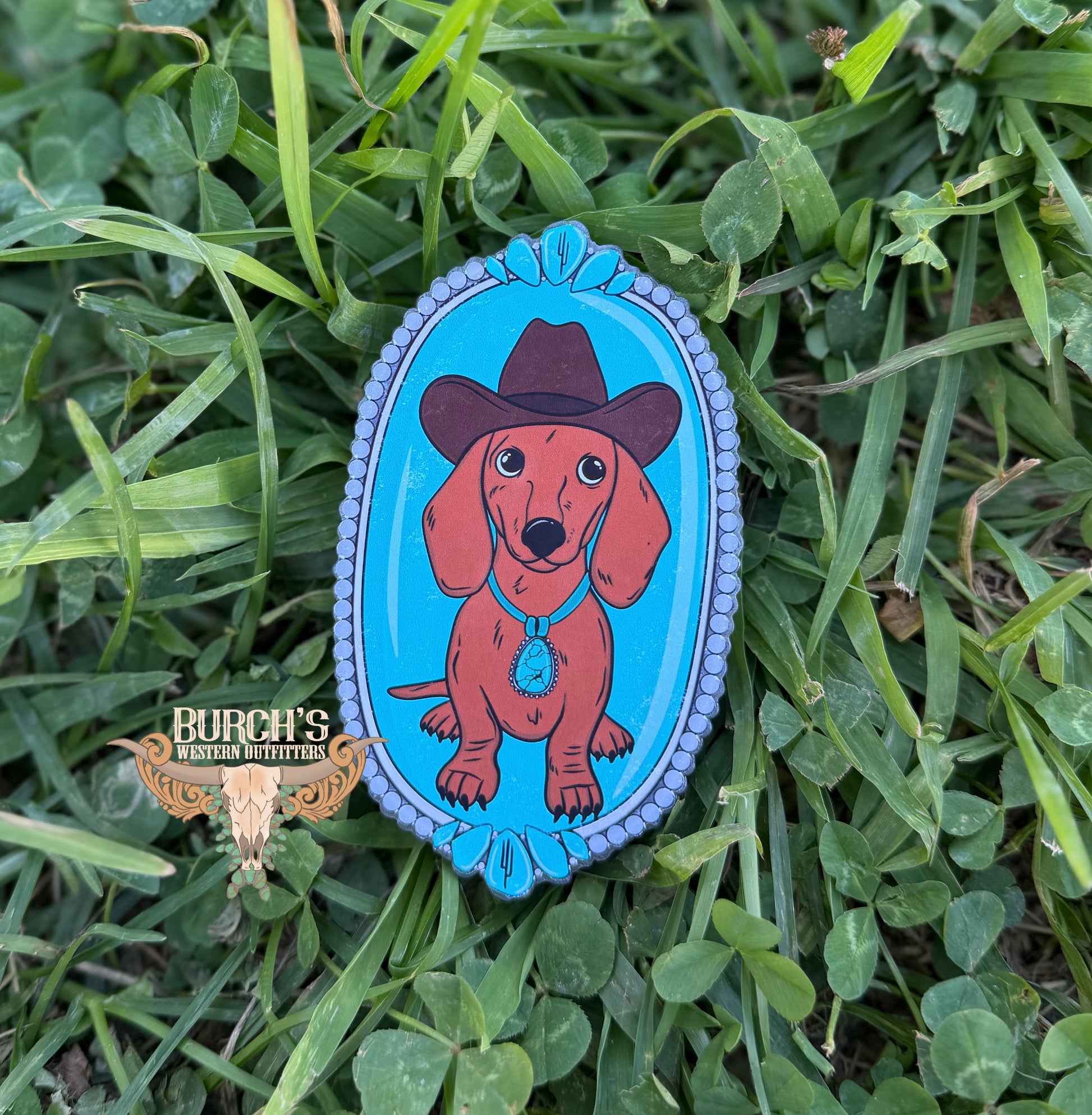 Cardstock Western Weenie Dog Freshie