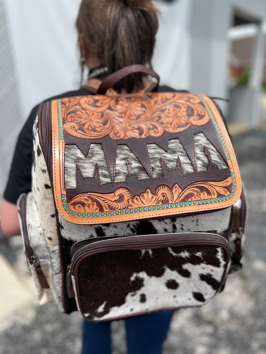 3 Mama Cowhide Backpack
