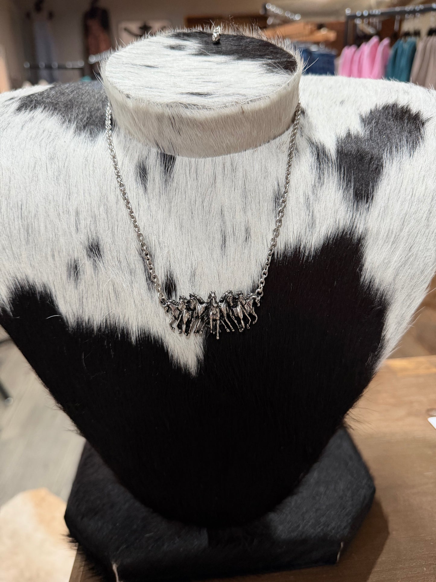 Running Horse Necklace and Earring Set