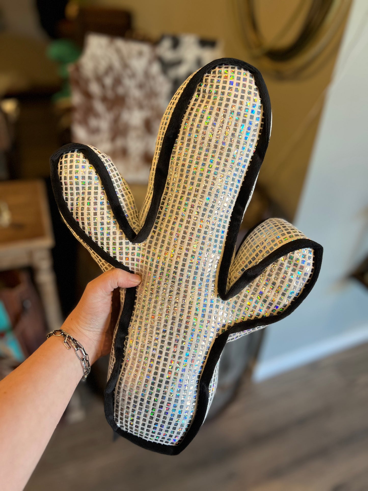 Mega Viral Disco Cactus Pillow