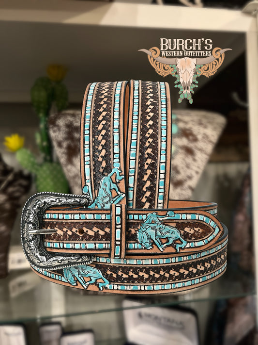 Blue Valentine Tooled Belt