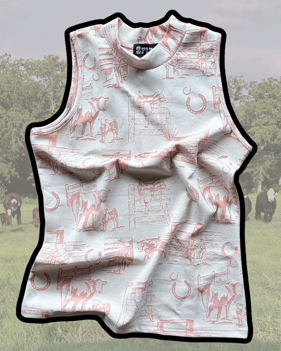 Sonora Blush 2Fly Mock Neck Tank