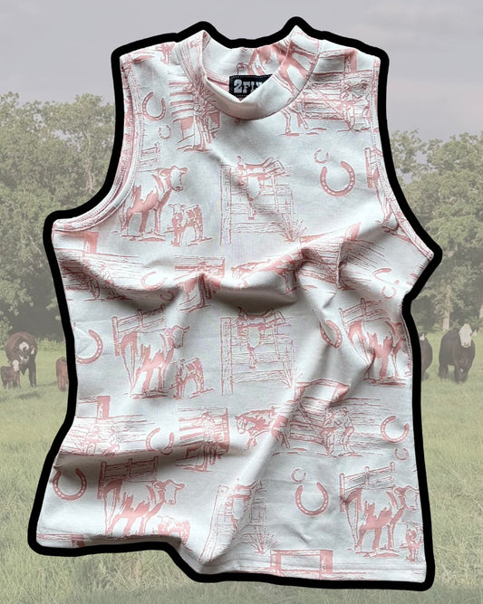 Sonora Blush 2Fly Mock Neck Tank