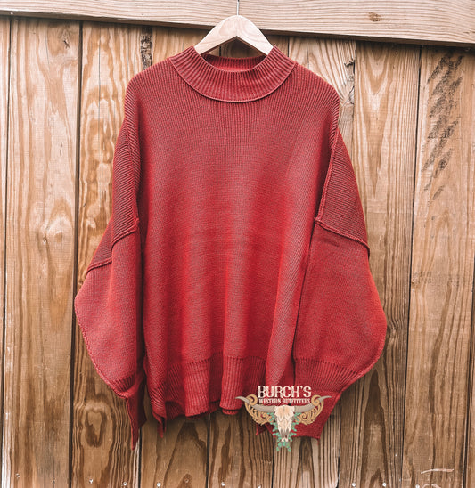 Oversized Rust Sweater