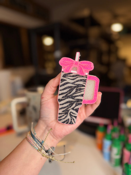 Zebra Tumbler Freshie