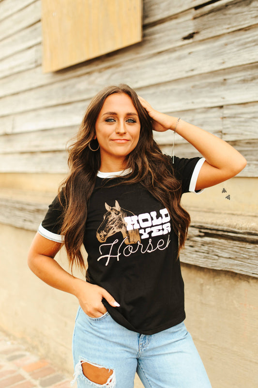 Hold Yer Horses 3D Tee