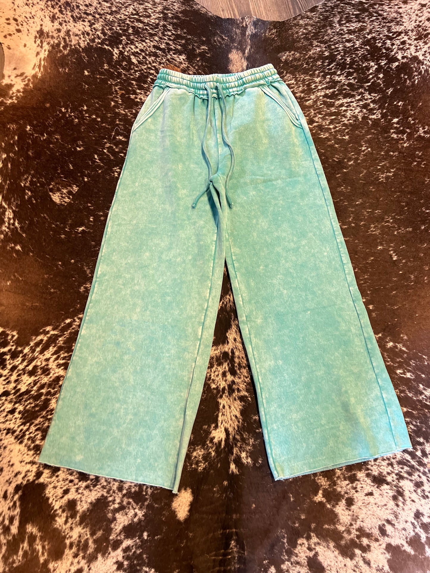 Turquoise Fleece Pocket Lounge Pants