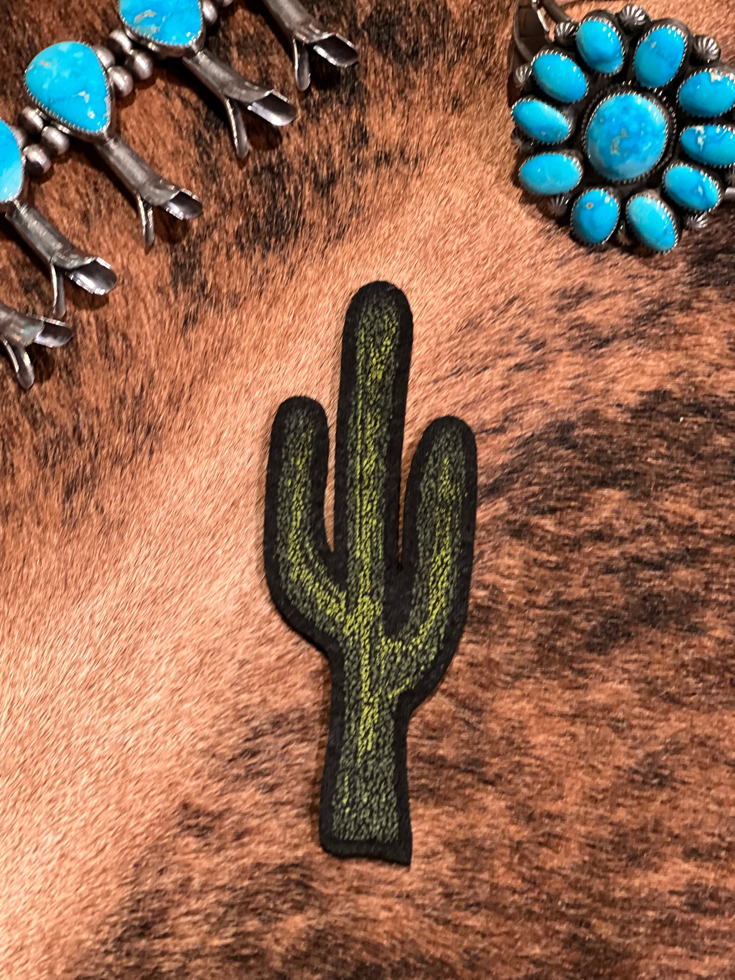 Large Cactus Iron On Patch