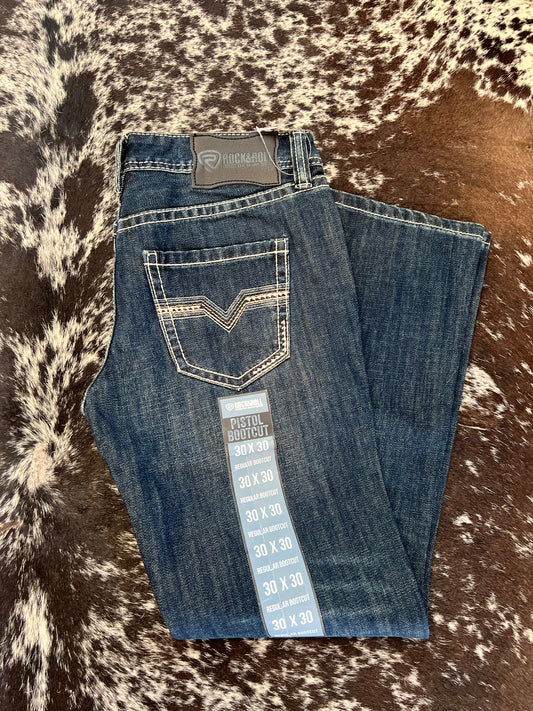 Rock & Roll Denim Raised Denim Pistol Bootcut