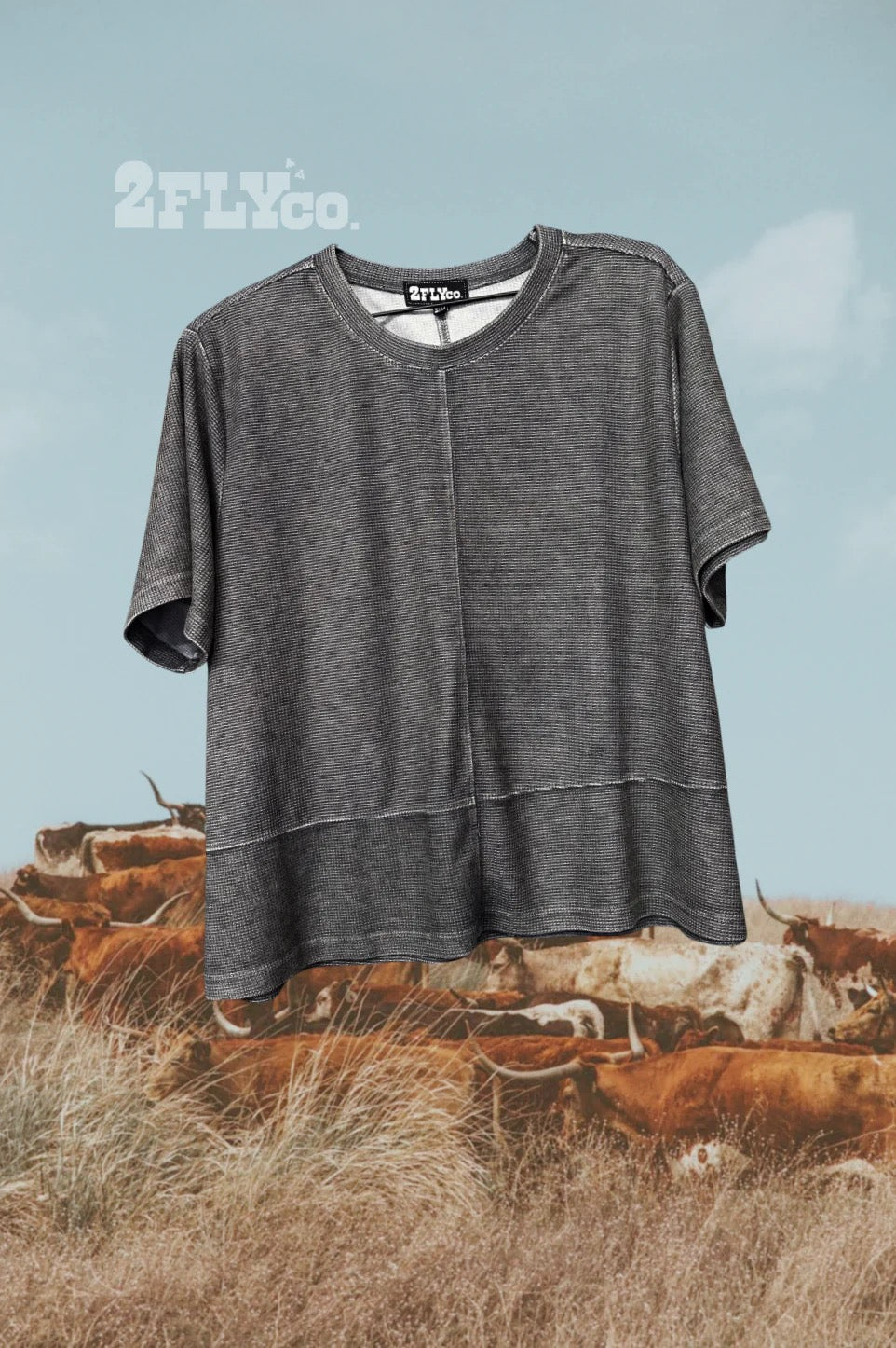 Charcoal Western Classic Top