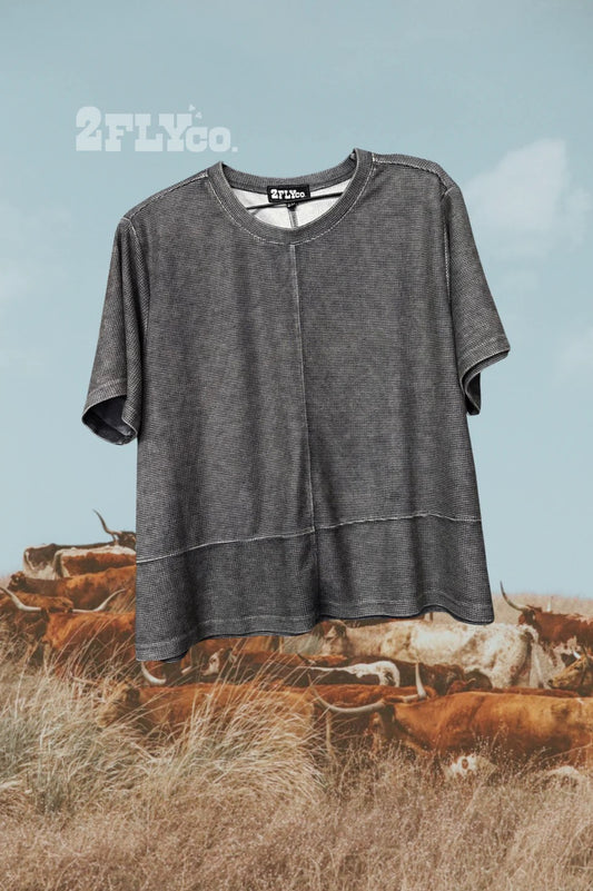 Charcoal Western Classic Top