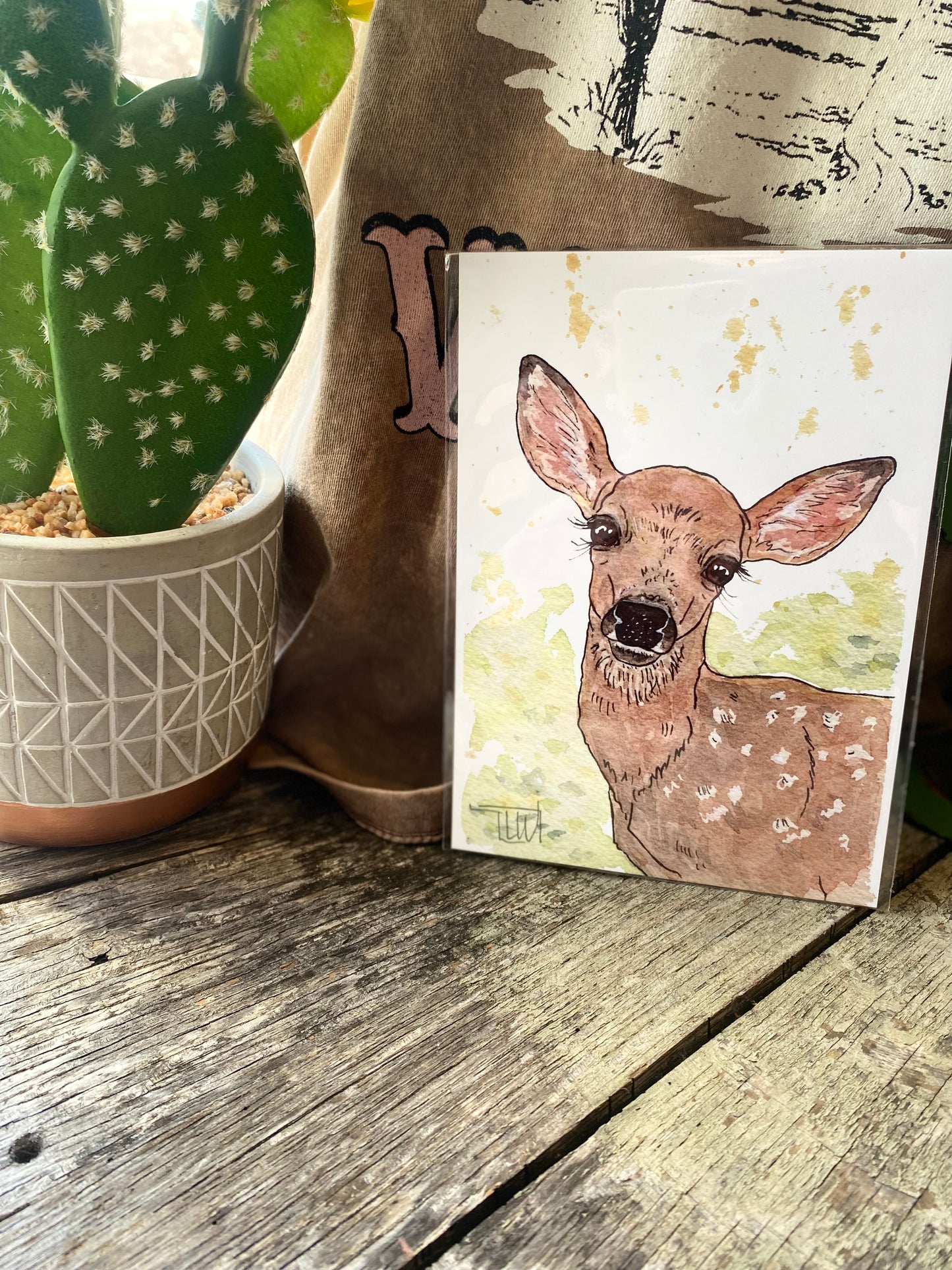 Deer Fawn Card