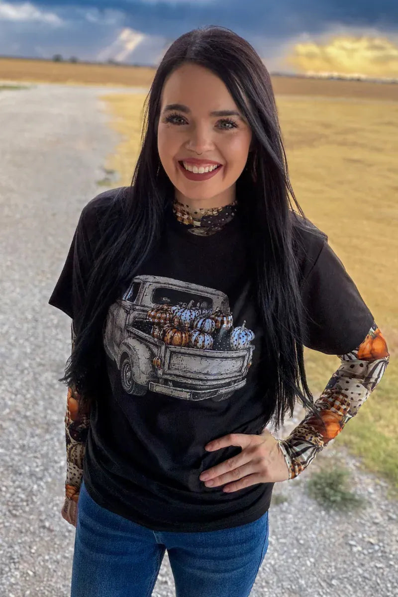 Fall Charm Mesh Top