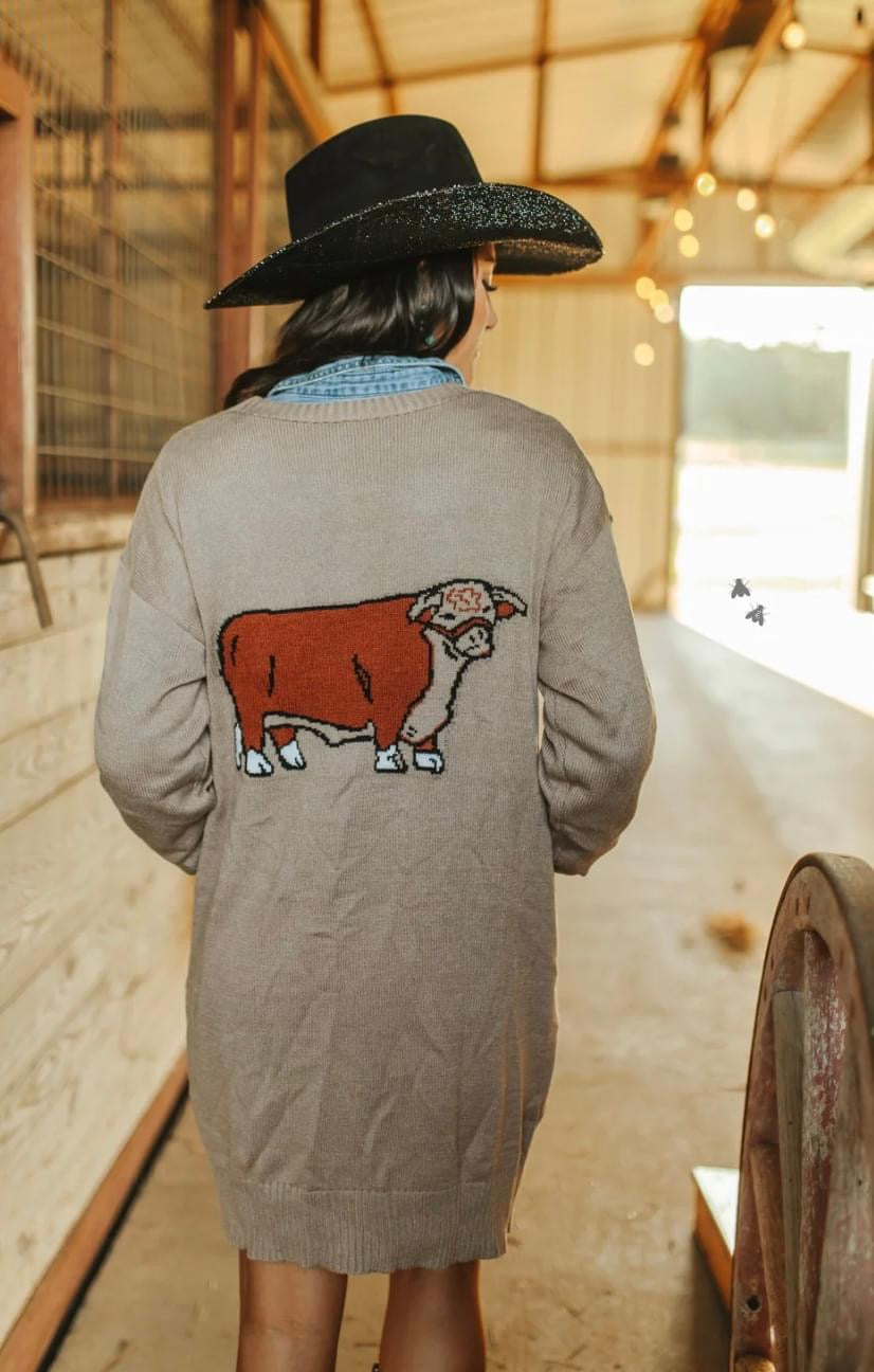 Hereford Cattle Cardigan