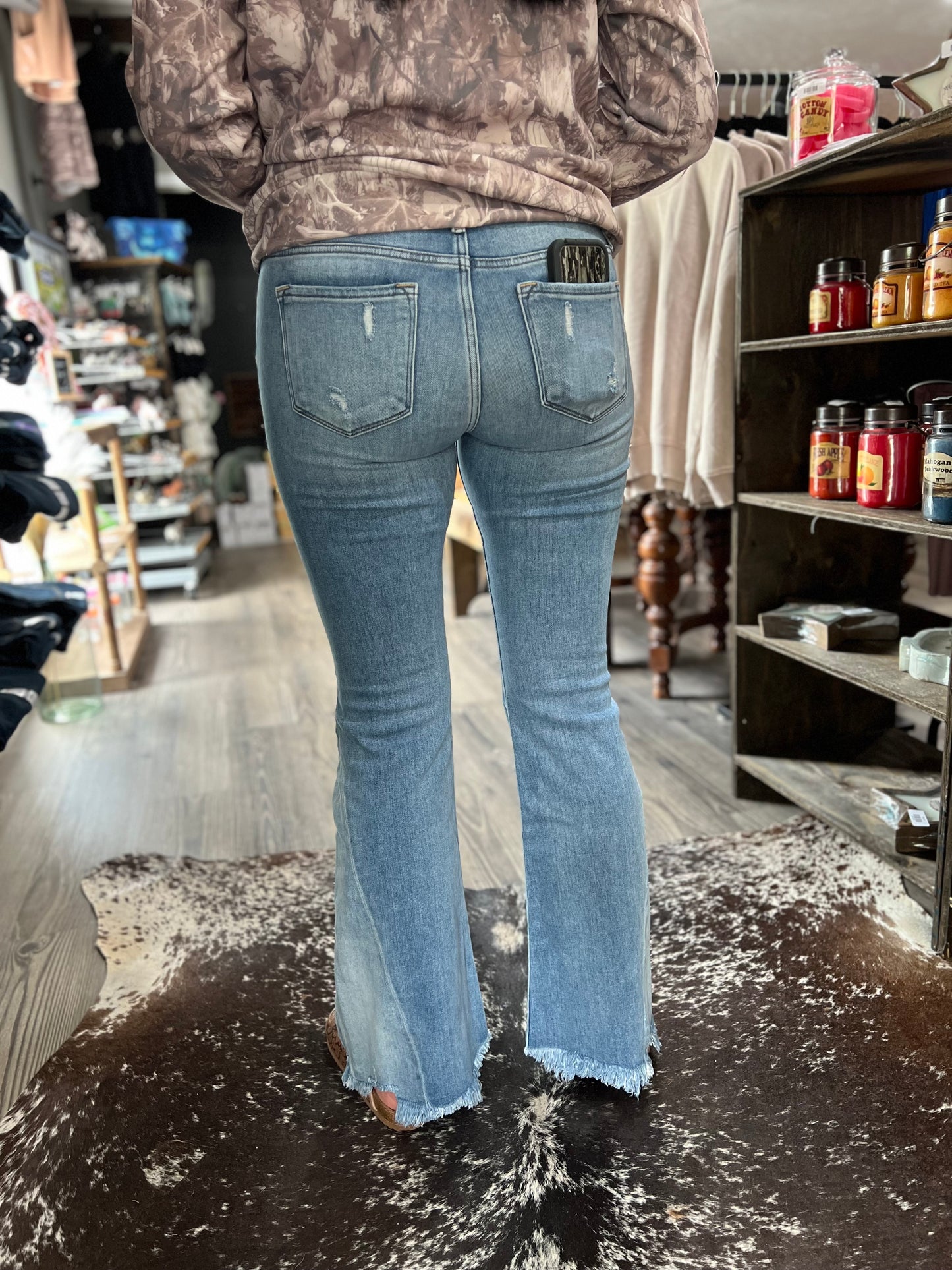 The Laramie’s Kancan Two Tone Flare Jeans