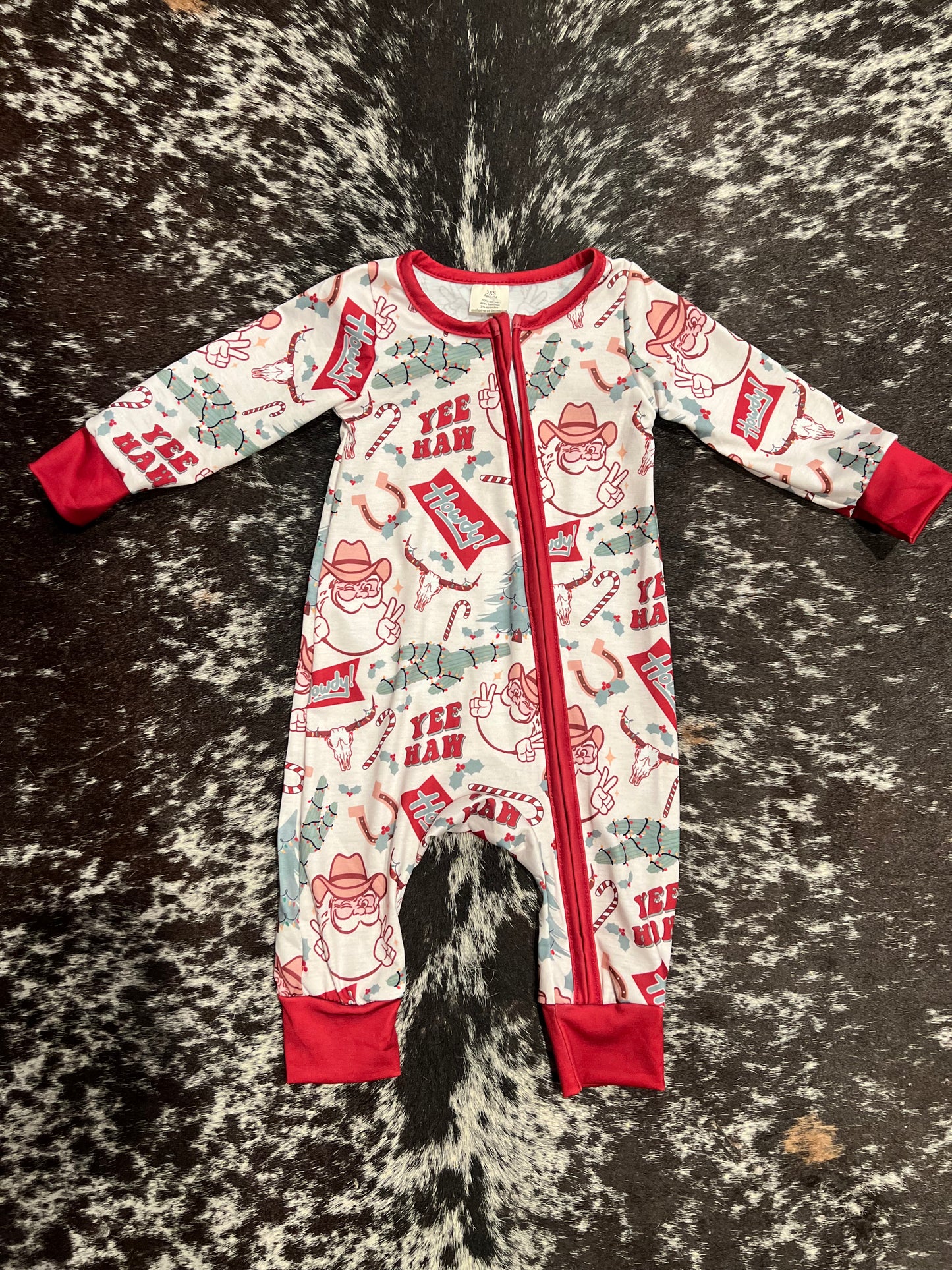 Christmas Pj’s Boy Zip Romper