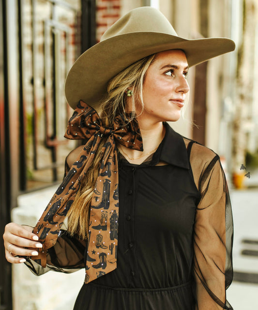 Boot Scoot Hair Bow Clip