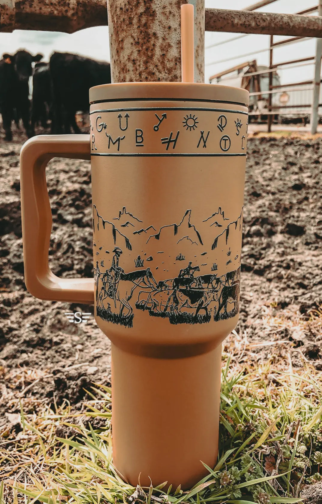 Rust Cattle Drive Tumbler Set