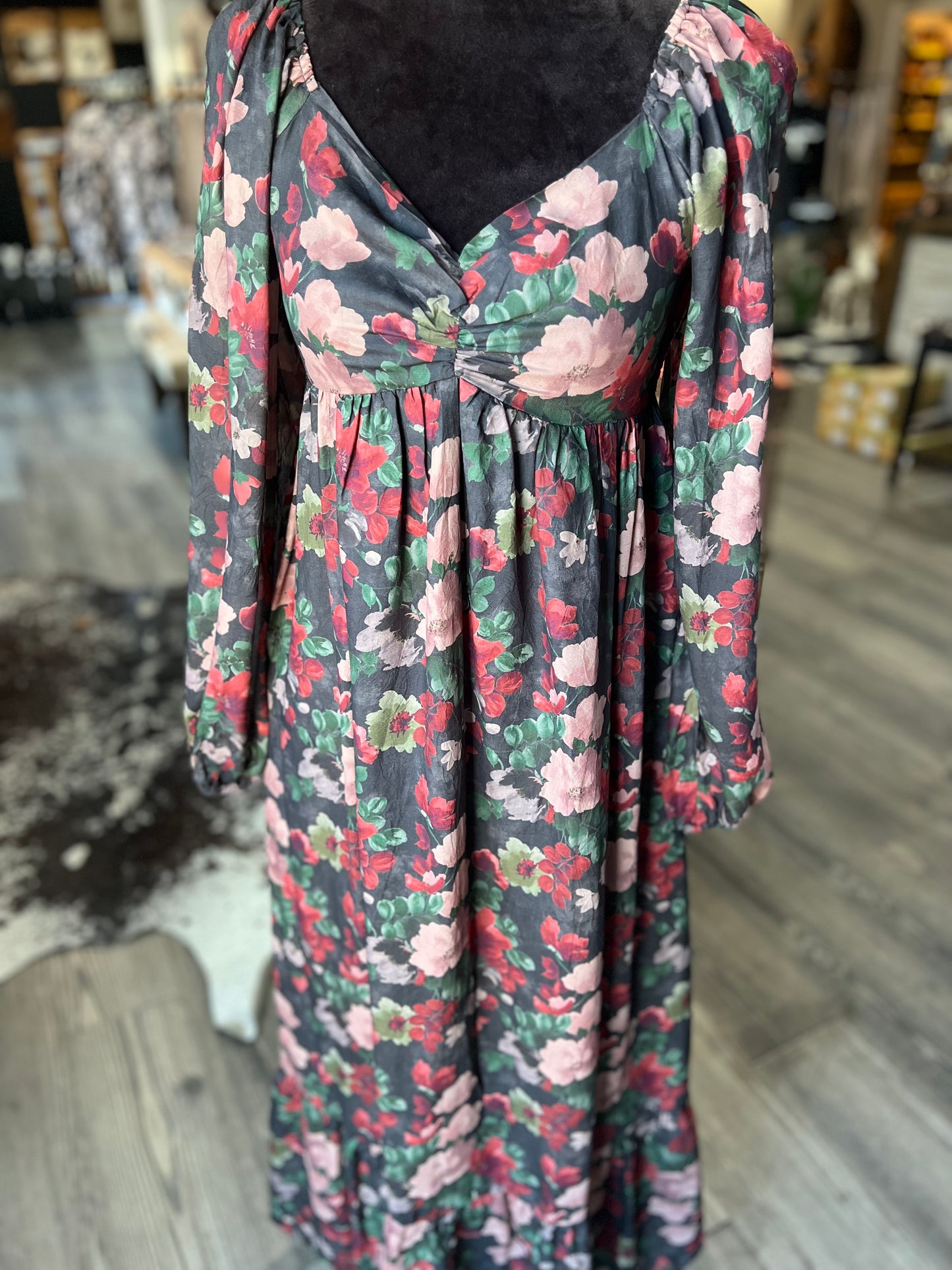 Evergreen Maxi Smocked Dress