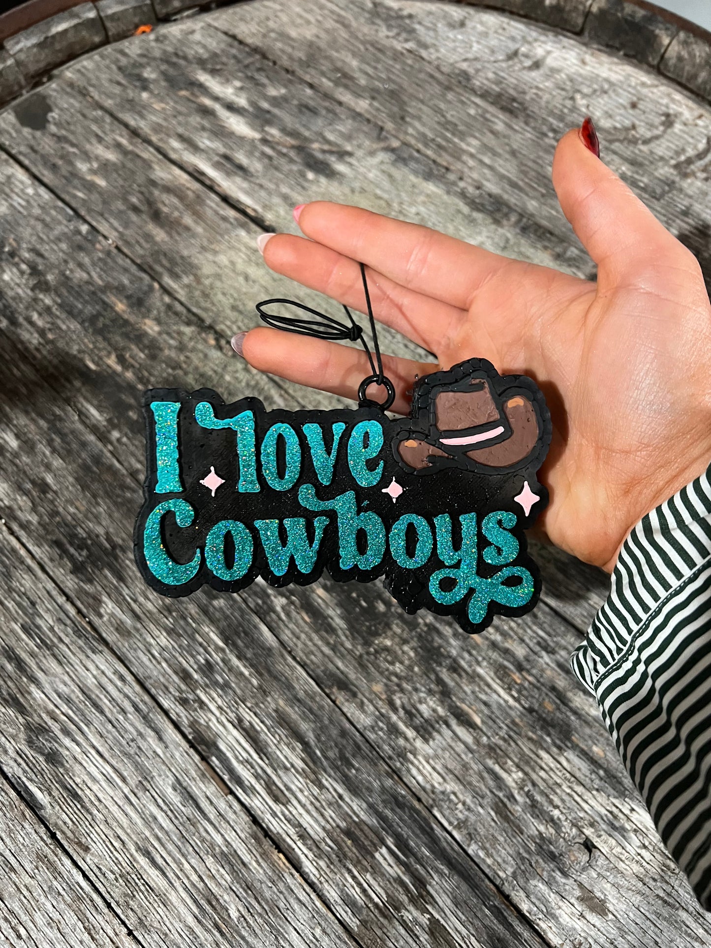 I Love Cowboys Freshie