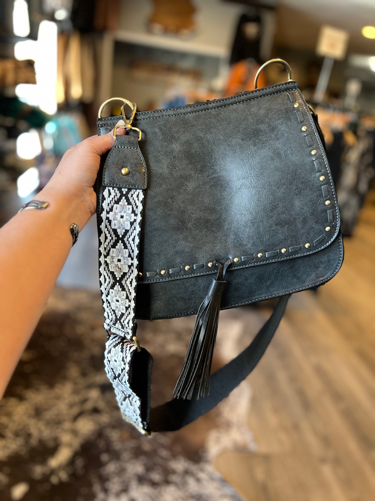 The Poppy Black Crossbody