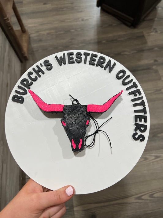 Butt Naked- Hot Pink Longhorn