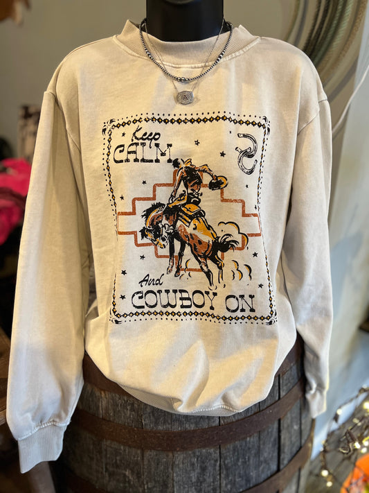 Cowboy On Graphic Mineral Pullover