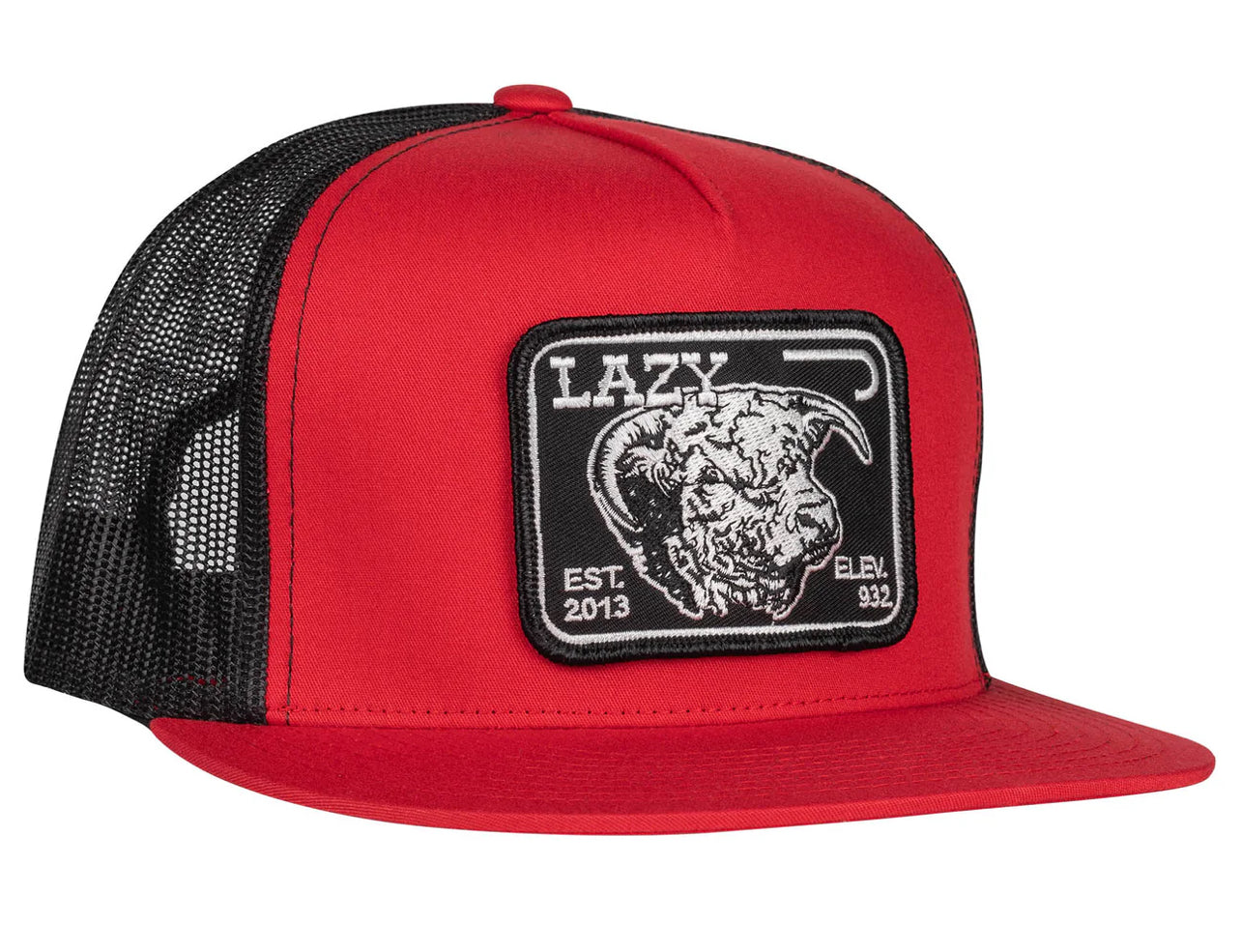 Lazy J Ranch SnapBack Red Elevation