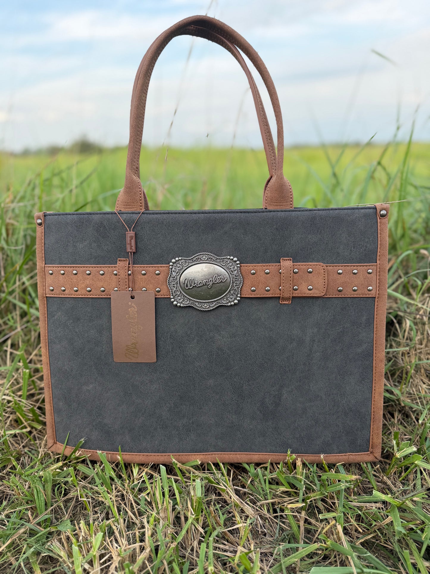 Wrangler Buckle Tote - Black