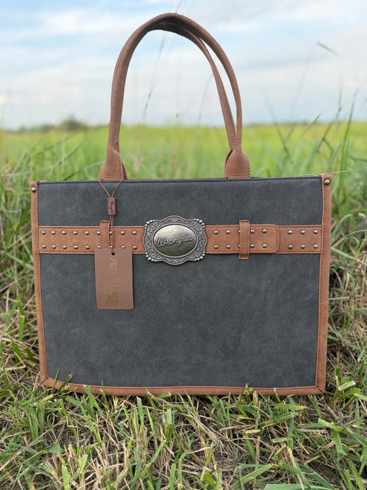 Wrangler Buckle Tote - Black