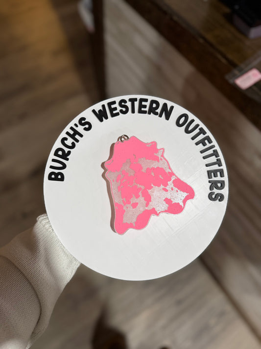 Pink Cowhide Rug Freshie Scent: Waikiki Beach