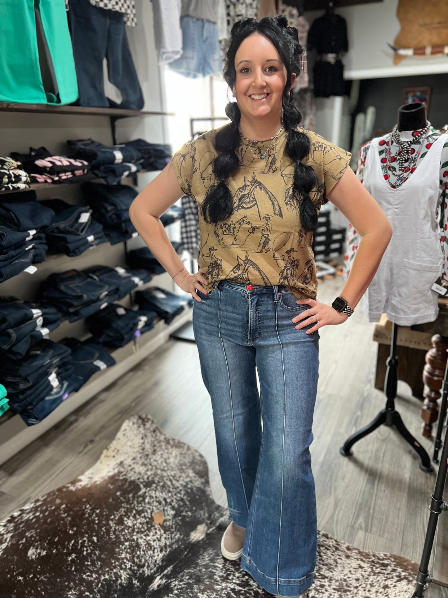 Tan Rodeo Sleeveless Top