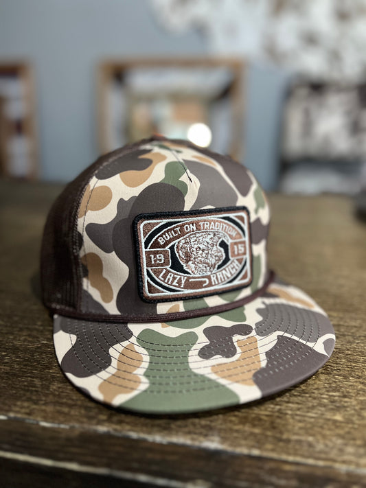 Lazy J Ranch Camo Rope Snapback