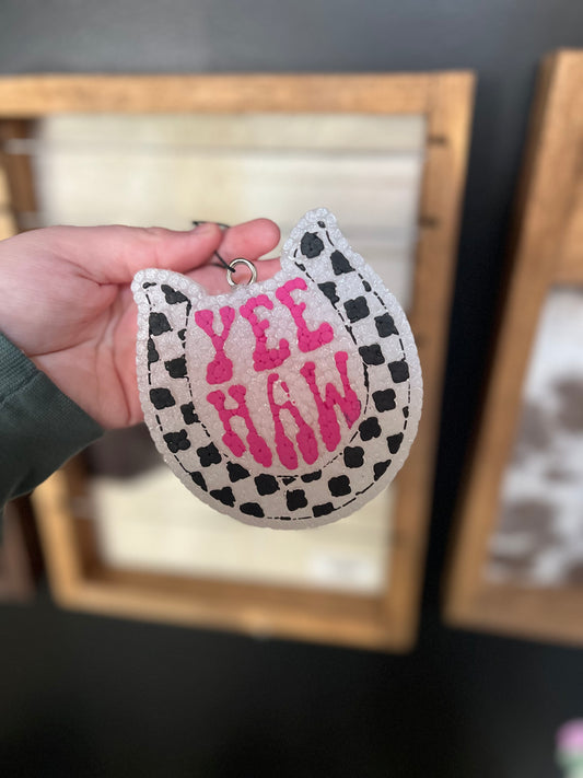 YeeHaw Horse Shoe Freshie- Pink Cotton