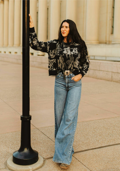 Rhinestone Cowboy Crop 2Fly Sweater