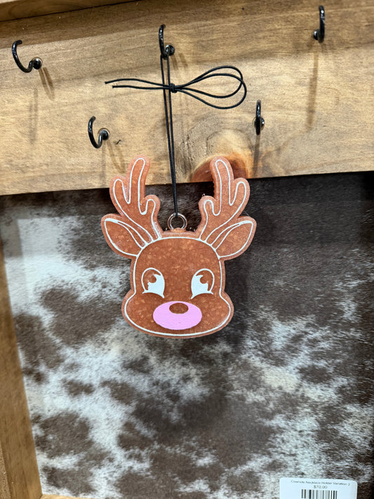 Pink Nose Reindeer Peppermint Bark Freshie